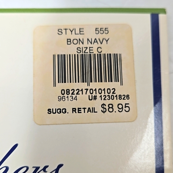 Givenchy 90's Vintage Sheer Pantyhose Bon Navy Size C Body Smoothers - Picture 9 of 9